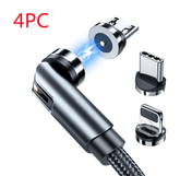 Essager magnetic USB cable | 540° rotating fast charger cable | Magnetic USB-C and Micro cable | Fast charging cable with swivel head | USB magnetic charger with rotation | 3-in-1 magnetic charging cable | Essager cable with USB-C & Micro tips | Rotating magnetic cable for phones